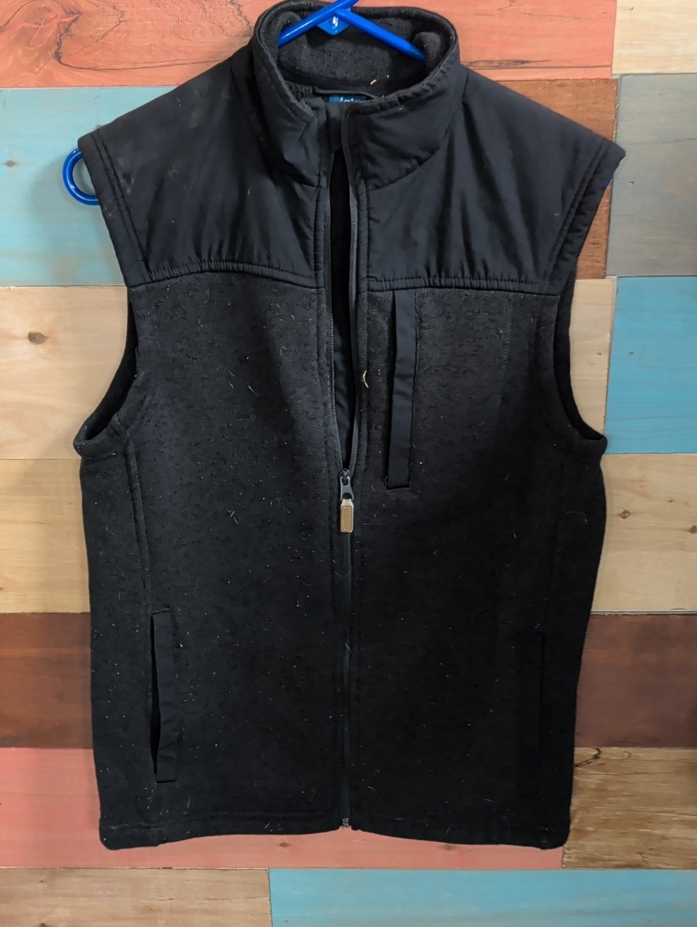 George Black Quilted-Yoke Fleece Vest